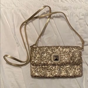 Gold Kate Spade crossbody /mini bag purse